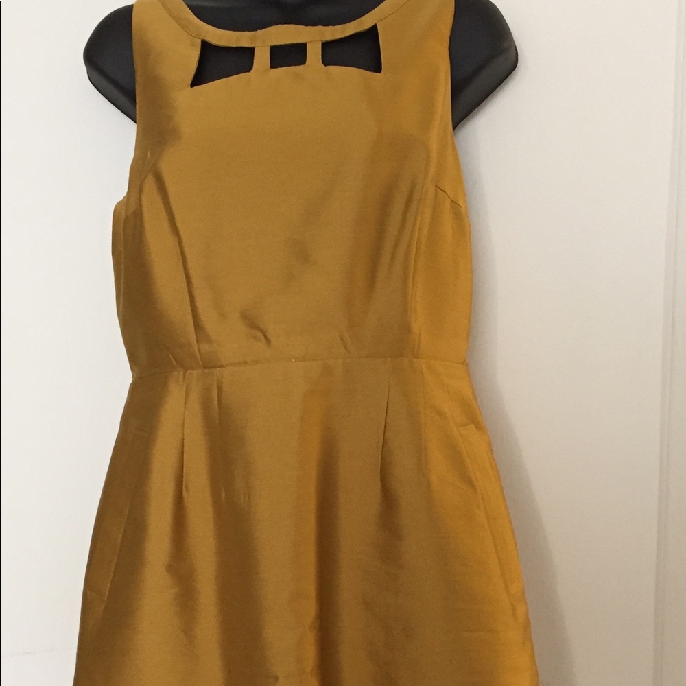 Mustard dress with pockets!